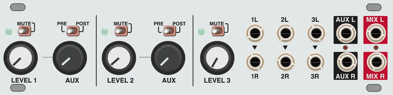 Intellijel Aux Mix 1U — 32 HP