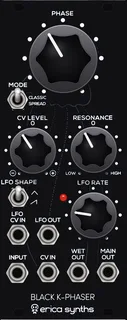 Erica Synths Black K-Phaser — 10 HP