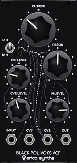 Erica Synths Black Polivoks VCF V1 — 12 HP