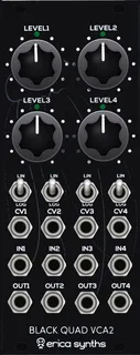 Erica Synths Black Quad VCA2 — 10 HP