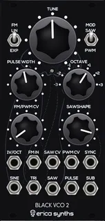 Erica Synths Black VCO2 — 12 HP