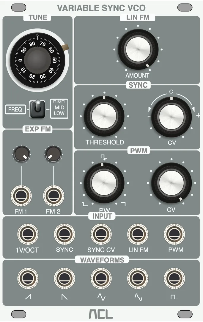Audiophile Circuits League Variable Sync VCO — 16 HP